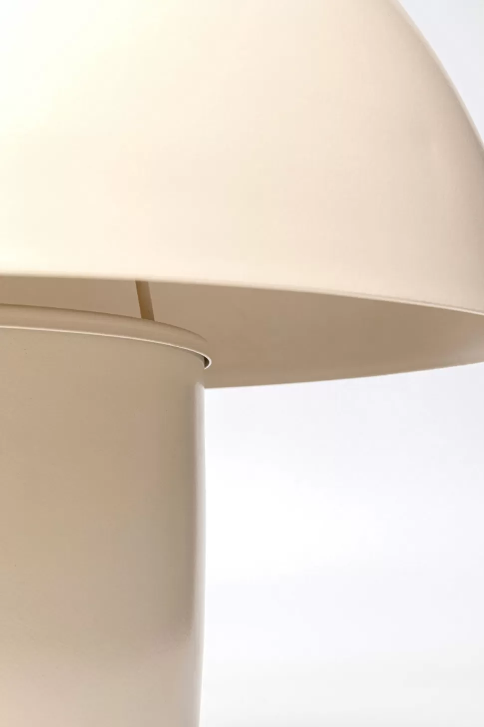 Lampy Stołowe-KARE Design Lampa Stołowa Stalowa Grzybek Kolor Beżowy Ø50x44 Cm