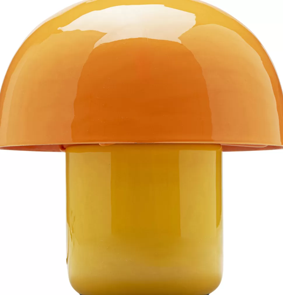 Lampy Stołowe-KARE Design Lampa Stołowa Stalowa Grzybek Kolor Pomarańczowo-żółty Ø20x20 Cm