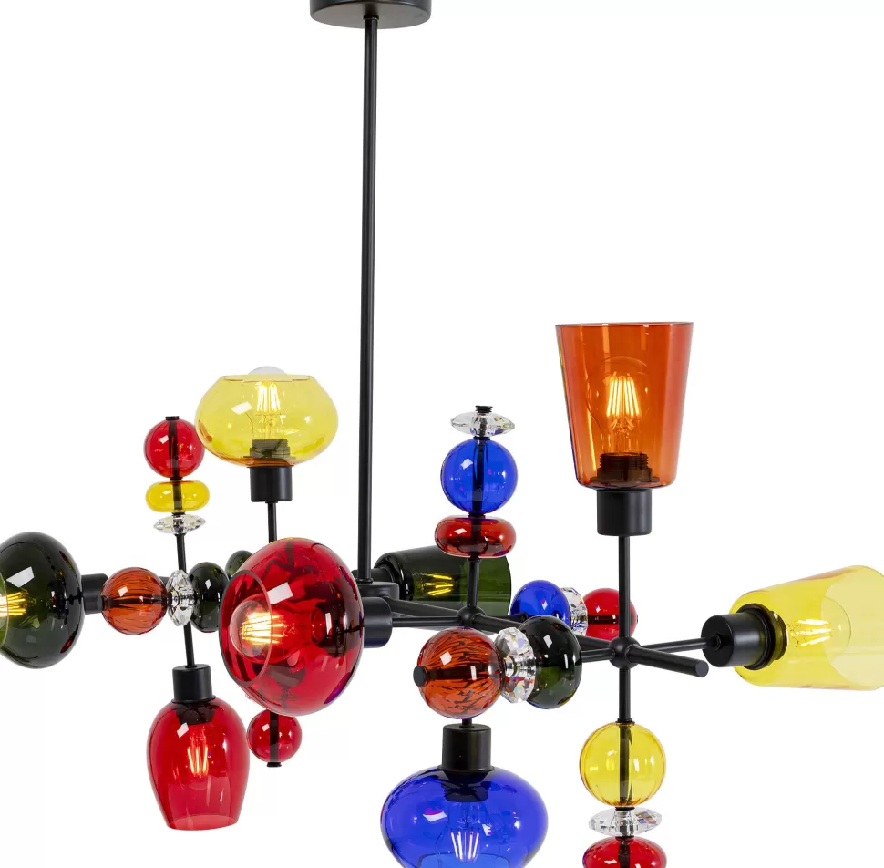 Lampy Wiszące-KARE Design Lampa Wisząca Awangardowa Klosze Szklane Kolorowe 105x56 Cm