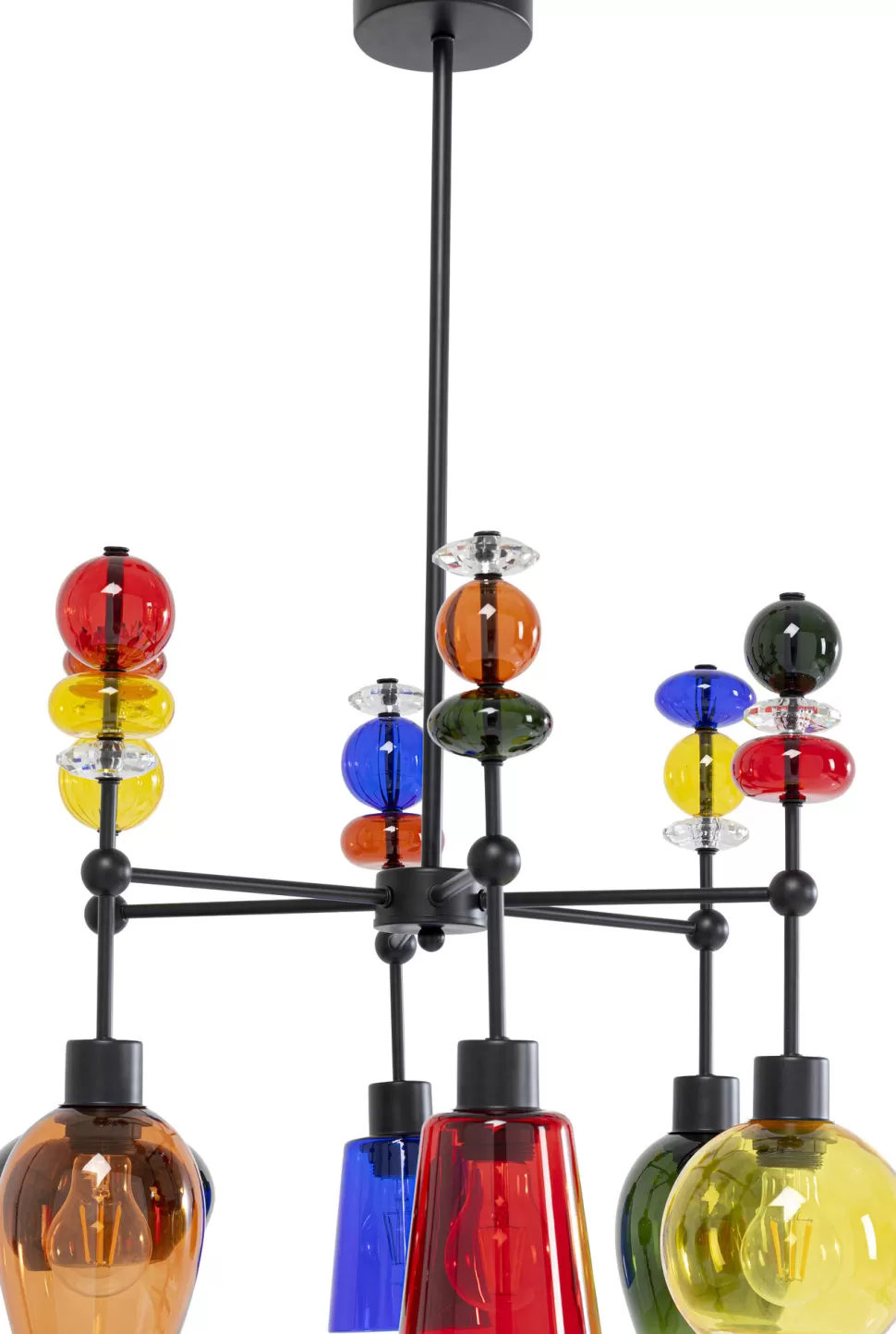 Lampy Wiszące-KARE Design Lampa Wisząca Awangardowa Klosze Szklane Kolorowe 61x88 Cm