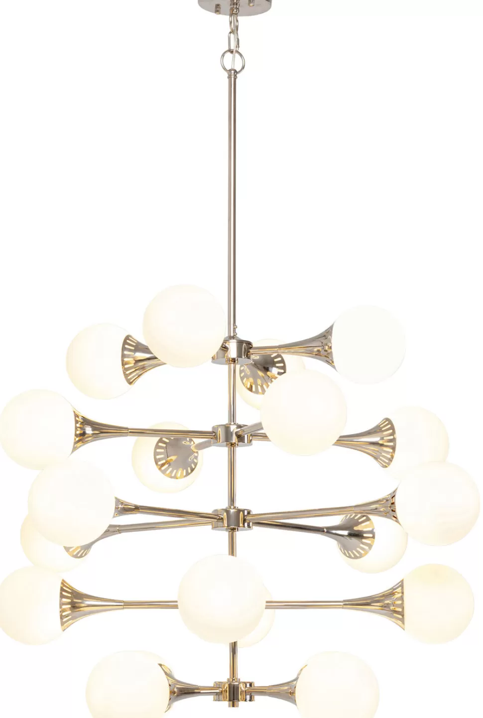 Lampy Wiszące-KARE Design Lampa Wisząca Bulb Fiction 20L Ø102 Cm Srebrna