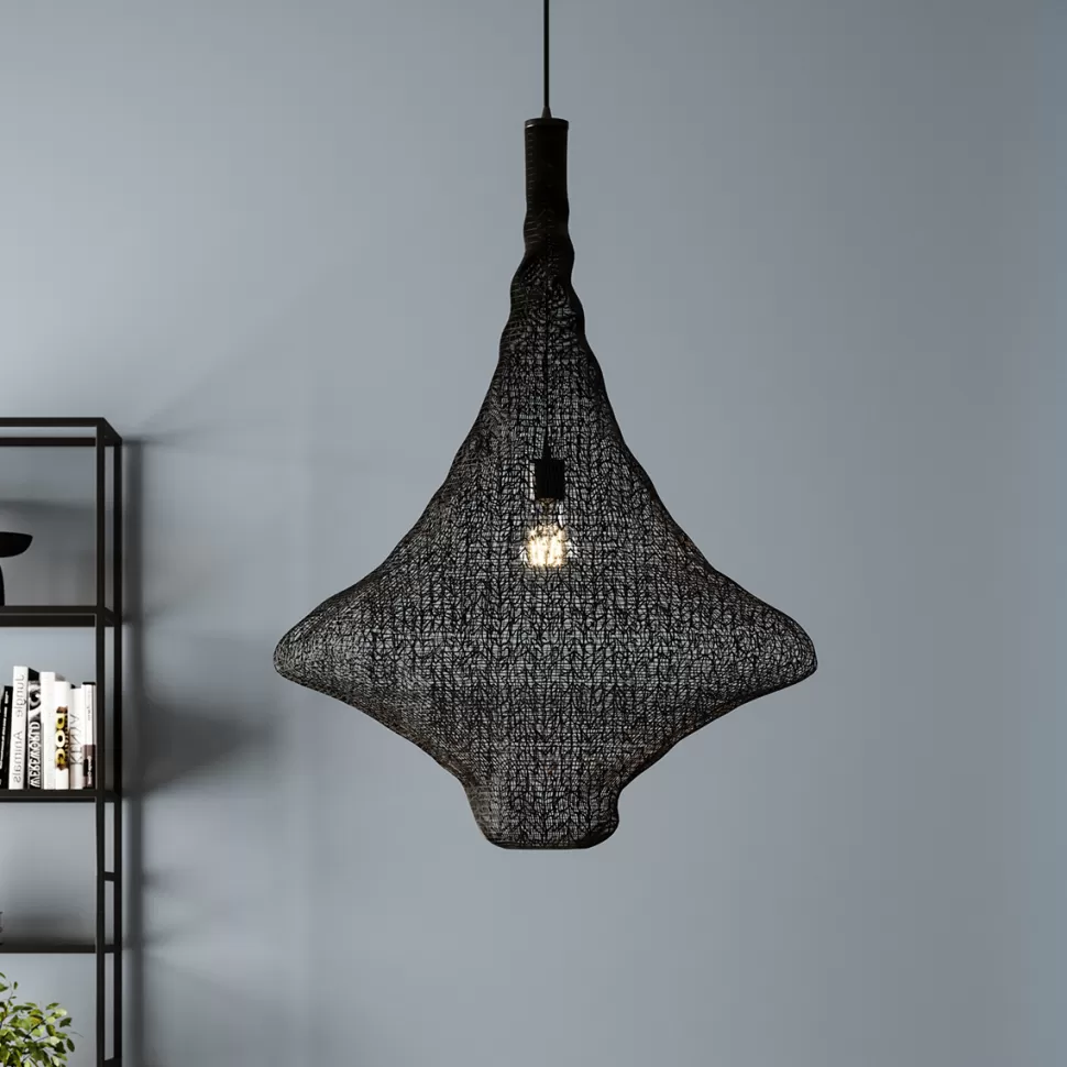 Lampy Wiszące-KARE Design Lampa Wisząca Cocoon Ø89x114 Cm Czarna