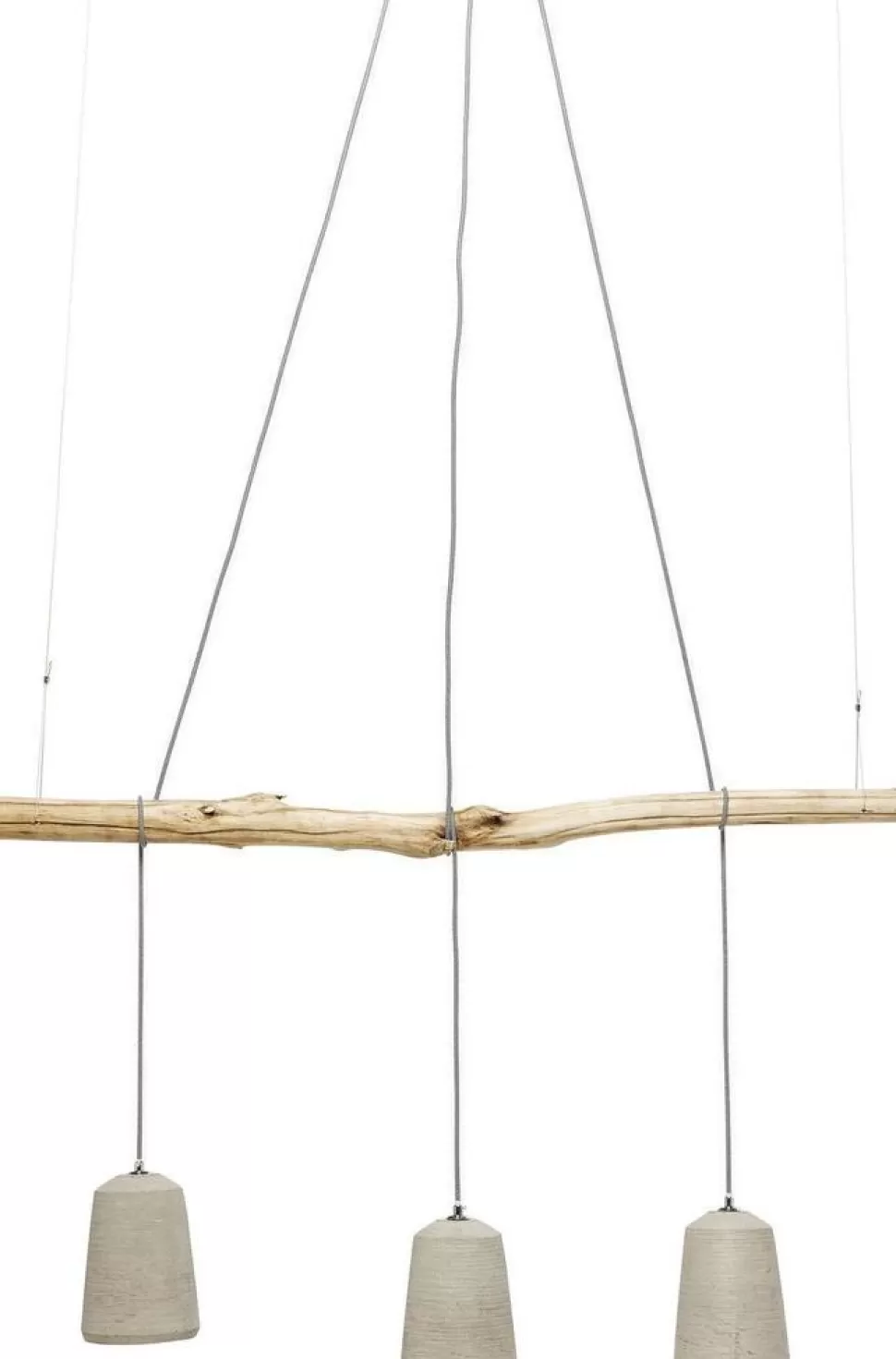 Lampy Wiszące-KARE Design Lampa Wisząca Dining 120x120 Cm Szaro-drewniana