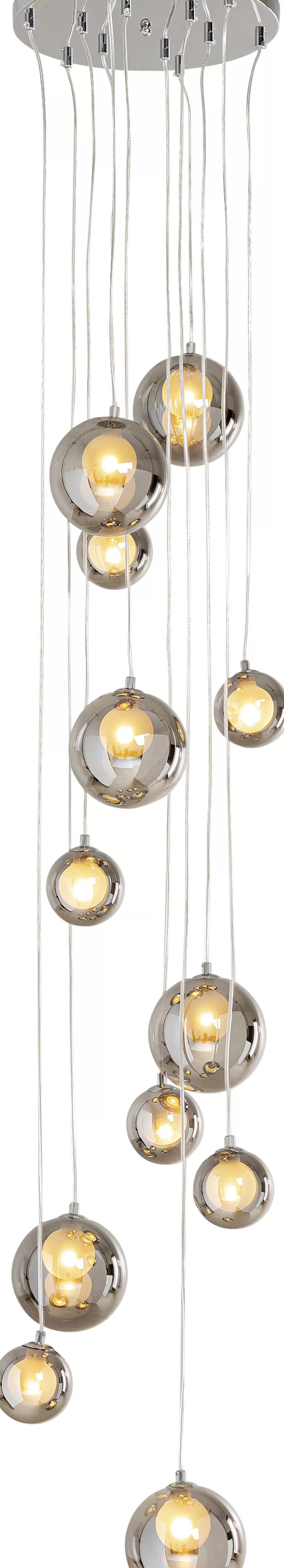 Lampy Wiszące-KARE Design Lampa Wisząca Klosze Szklane Chromowe 12xG9 200 Cm