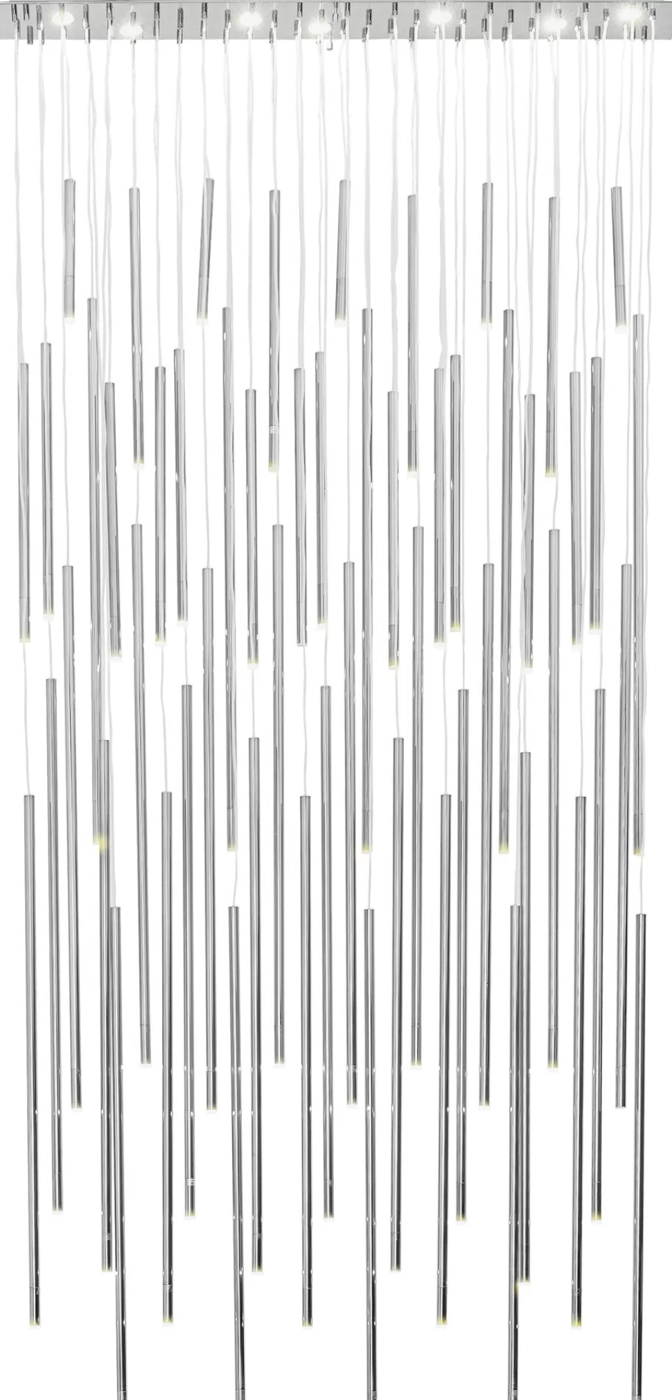 Lampy Wiszące-KARE Design Lampa Wisząca Living Vegas Deluxe LED 154x320 Cm Srebrna