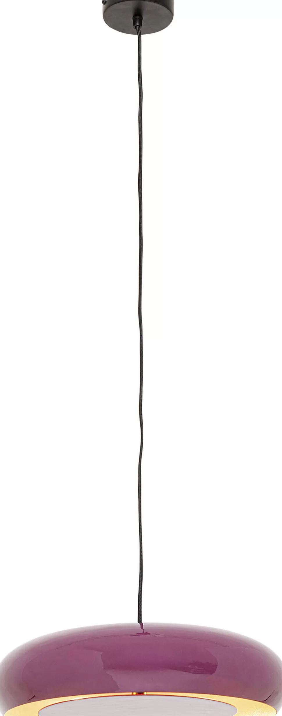 Lampy Wiszące-KARE Design Lampa Wisząca Okrągła Fioletowa Stal Emaliowana Ø38 Cm