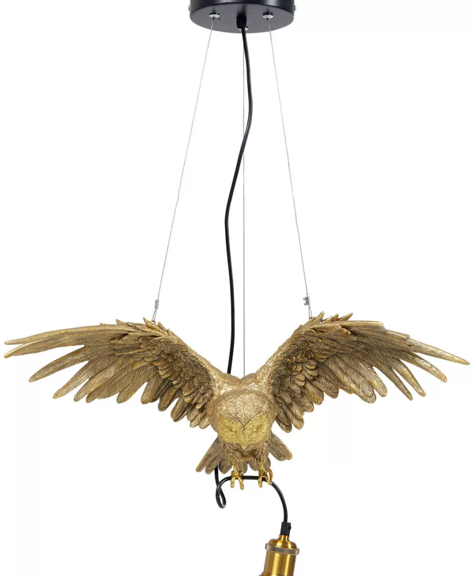 Lampy Wiszące-KARE Design Lampa Wisząca Owl 57x28 Cm Złota