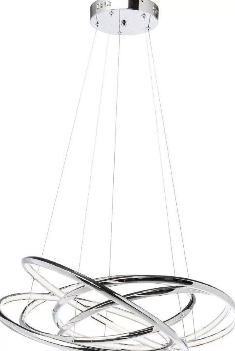 Lampy Wiszące-KARE Design Lampa Wisząca Saturn LED 75x120 Cm Srebrna