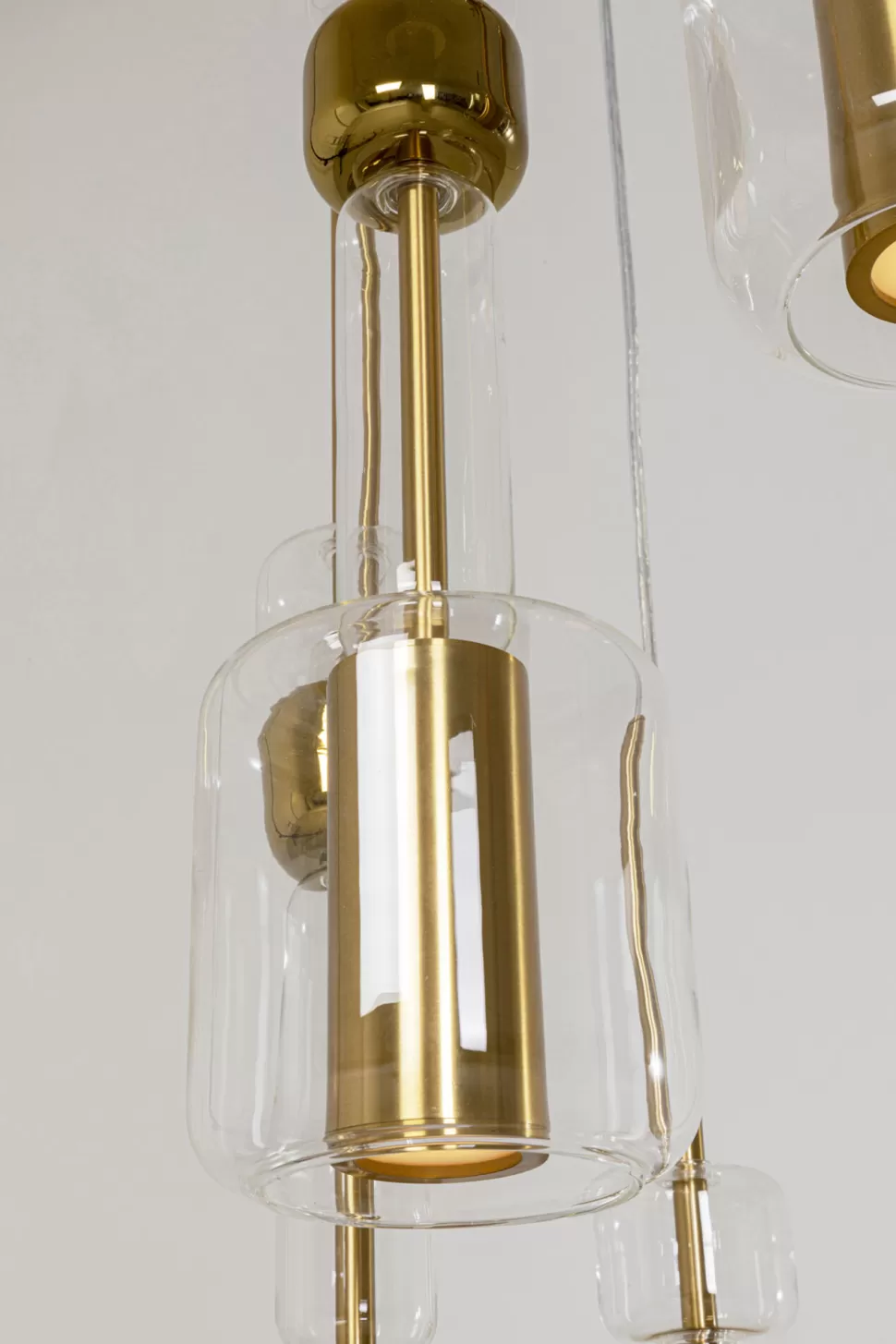 Lampy Wiszące-KARE Design Lampa Wisząca Stal I Szkło Kolor Transparentny I Złoty Ø44x160 Cm