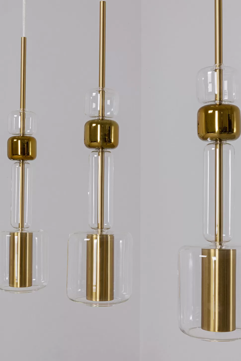 Lampy Wiszące-KARE Design Lampa Wisząca Stal I Szkło Kolor Transparentny I Złoty 73x60 Cm