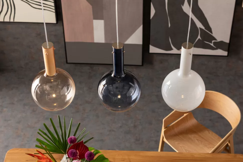 Lampy Wiszące-KARE Design Lampa Wisząca Z 3 Szklanymi Kloszami W Różnych Kolorach 99 Cm