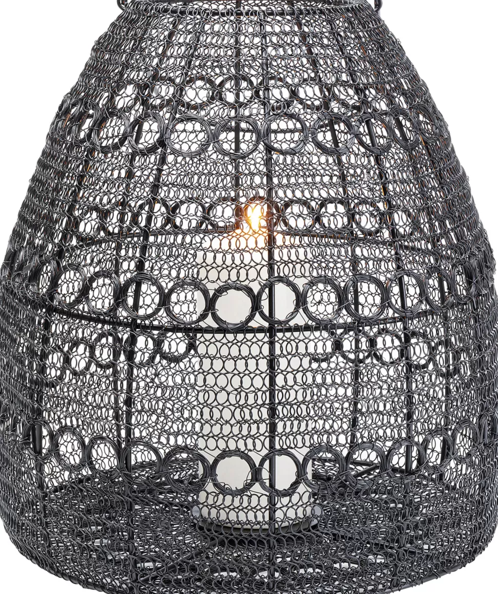 Lampiony I Latarenki-KARE Design Latarenka Hayat Cone Ø33x37 Cm Czarna