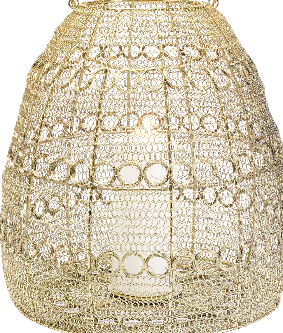 Lampiony I Latarenki-KARE Design Latarenka Hayat Cone Ø33x37 Cm Złota