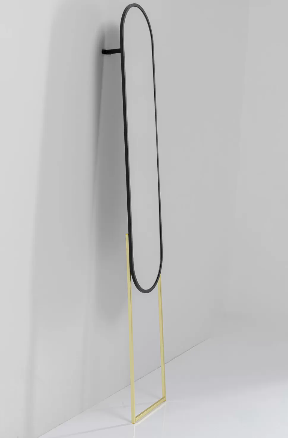 Lustra-KARE Design Lustro Alice 32x175 Cm Rama Czarno-złota
