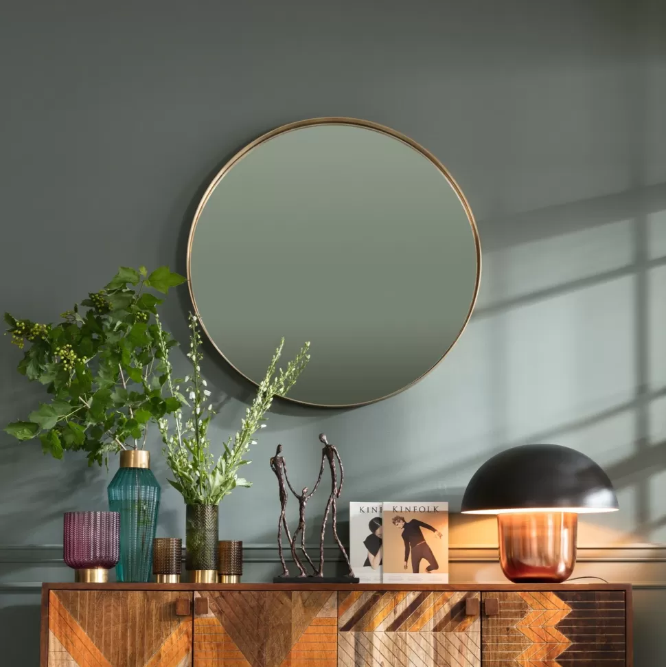 Lustra-KARE Design Lustro Curve MO ∅100 Cm Mosiężne