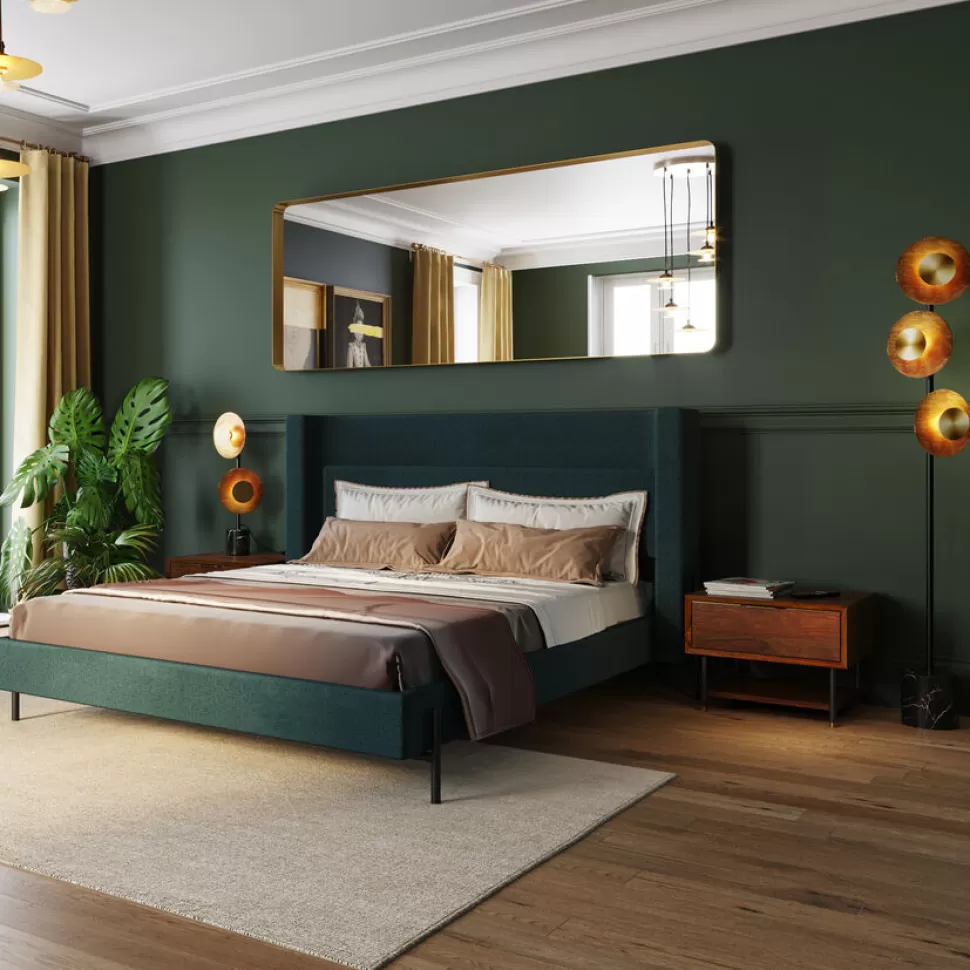 Lustra-KARE Design Lustro Curve MO 70x200 Cm Mosiężne