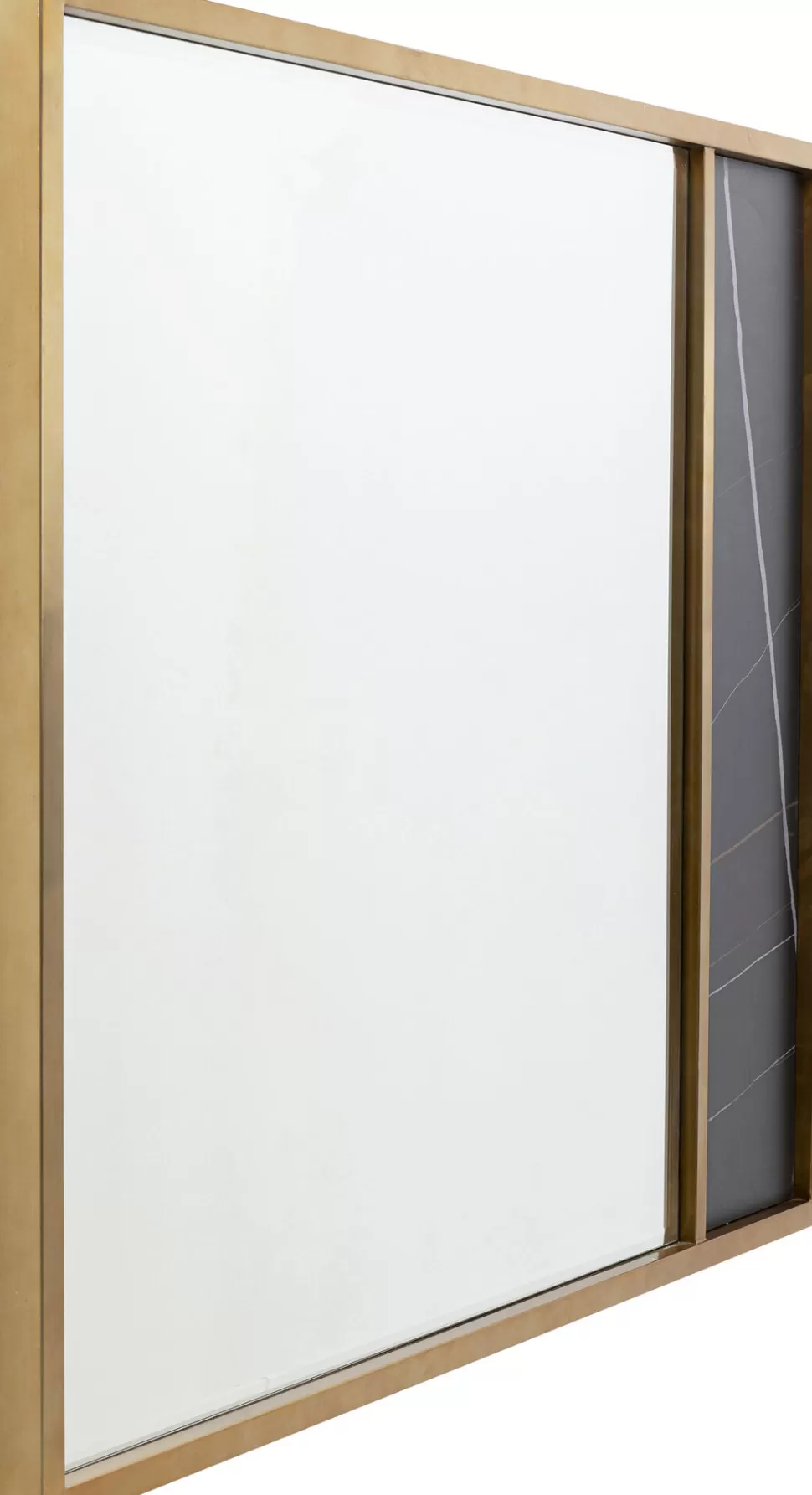 Lustra-KARE Design Lustro W Złotej Ramie Ceramika I Stal 120x100 Cm