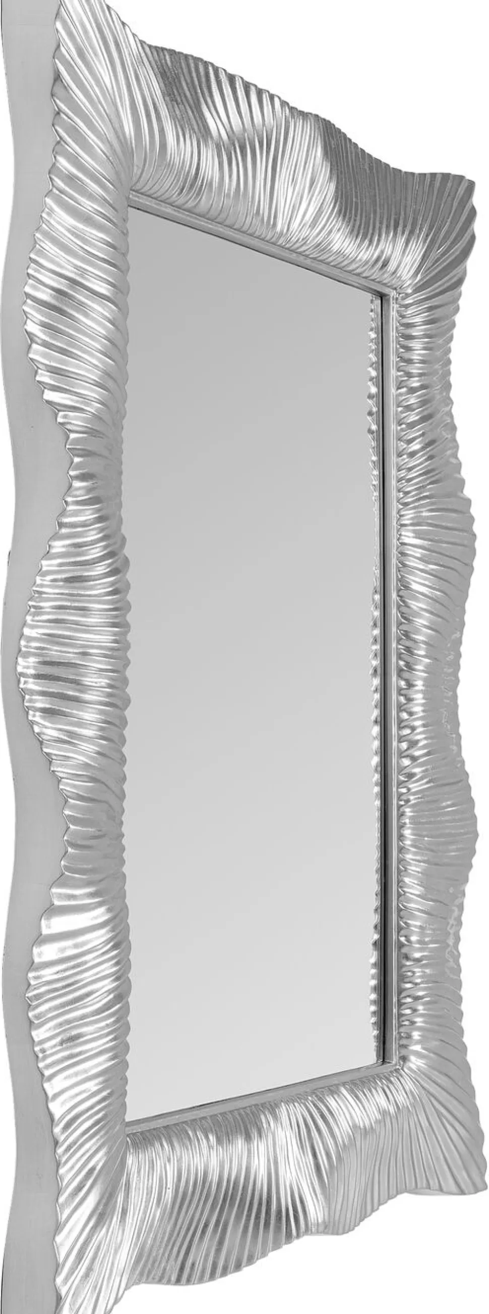 Lustra-KARE Design Lustro Wavy 94x124 Cm Srebrne