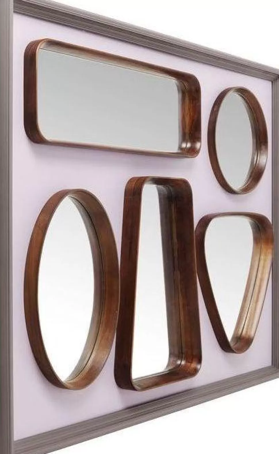 Lustra-KARE Design Lustro Wiszące Art Shapes 170x130 Cm Różowe