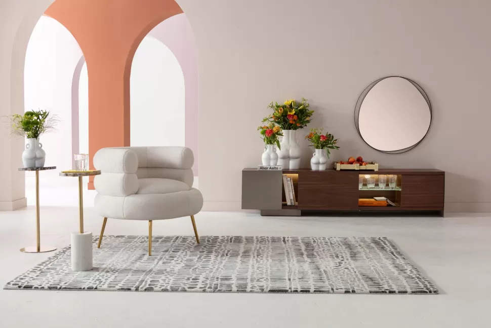 Lustra-KARE Design Lustro Wiszące Do Salonu Rama Czarna Ze Stali Ø80 Cm