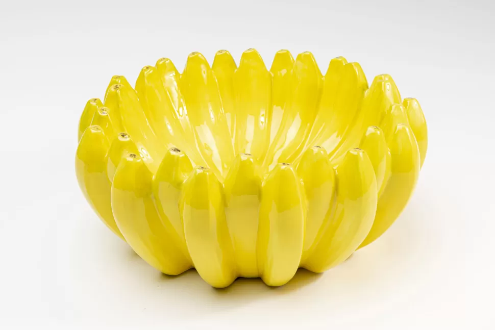 Zastawa Stołowa | Misy-KARE Design Misa Dekoracyjna Ceramiczna żółta Banany Ø30 Cm