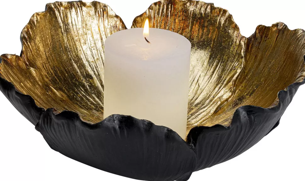 Zastawa Stołowa | Misy-KARE Design Misa Dekoracyjna Flower Bloom Ø25 Cm Czarno-złota