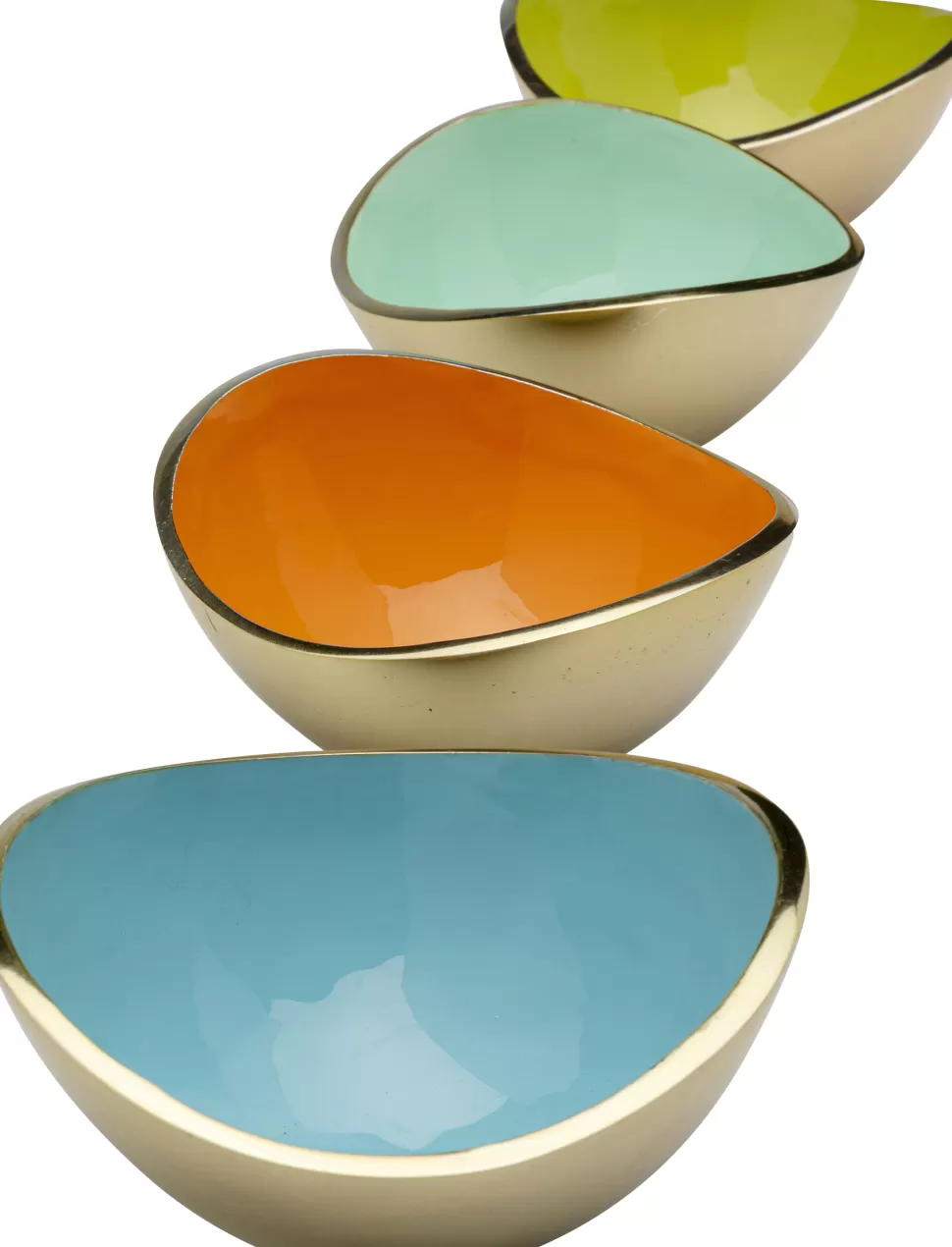 Zastawa Stołowa | Naczynia Do Przekąsek-KARE Design Miseczki Do Przekąsek Kolorowe Gładkie Z Aluminium Ręczne Wykonanie 4-set 250 Ml