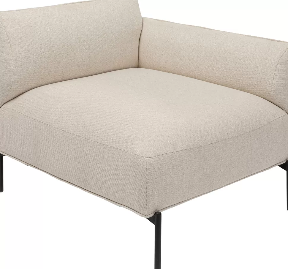 Sofy Modułowe-KARE Design Moduł Narożny Chiara 76x84 Cm Kremowy Prawy
