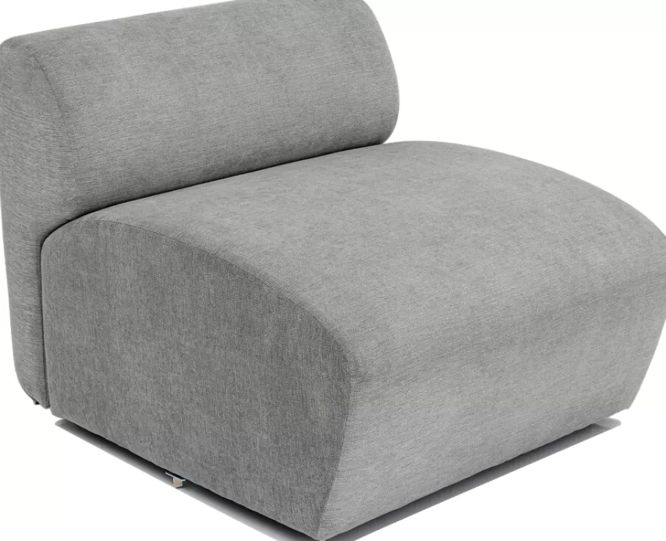 Sofy Modułowe-KARE Design Moduł środkowy Lucca 76x86 Cm Szary