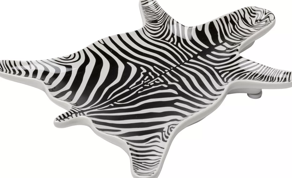 Zastawa Stołowa | Naczynia Do Przekąsek-KARE Design Naczynie Dekoracyjne - Na Przekąski Zebra Czarno-białe 21x15 Cm