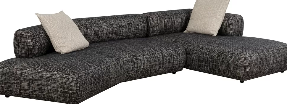 Narożniki-KARE Design Narożnik 2-elementowy Nowoczesny Czarno-biały 334x180 Cm