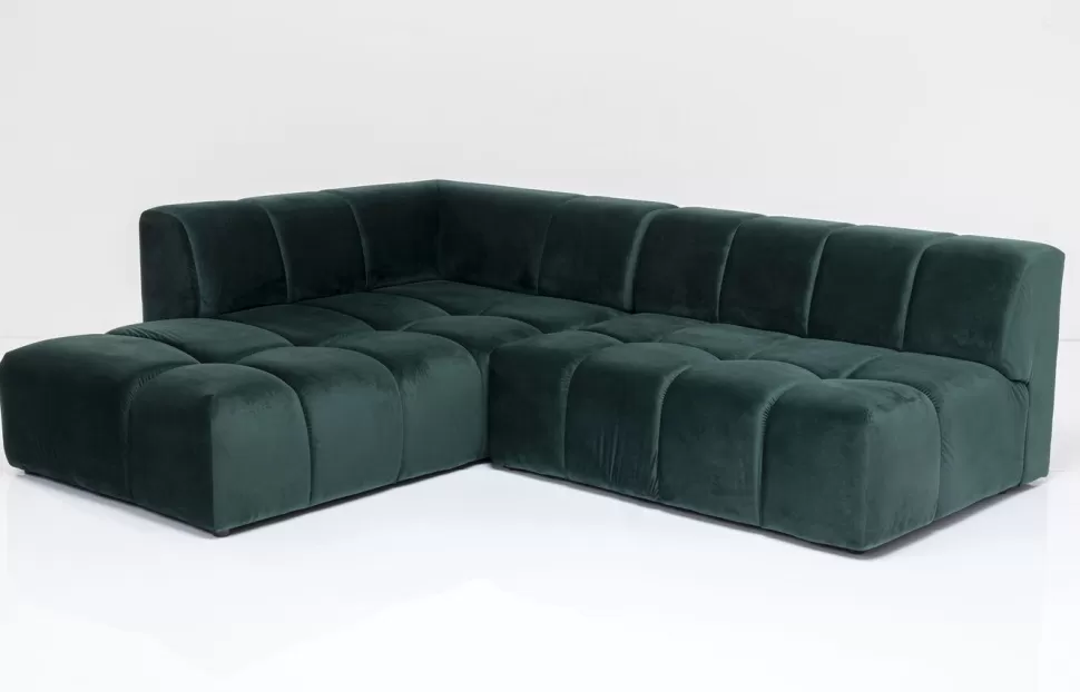 Narożniki-KARE Design Narożnik Belami 265x210 Cm Ciemnozielony Lewy