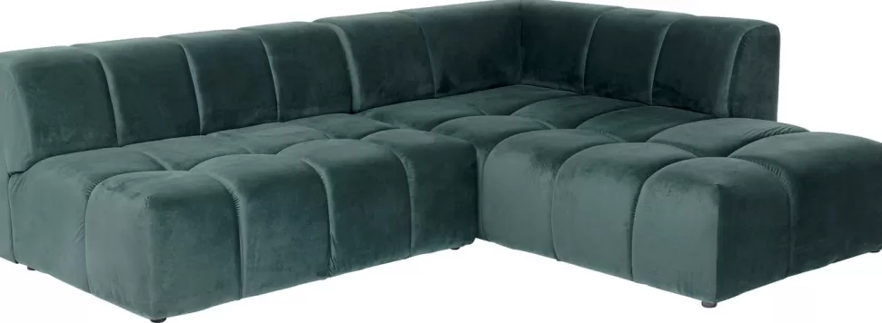 Narożniki-KARE Design Narożnik Belami 265x210 Cm Ciemnozielony Prawy