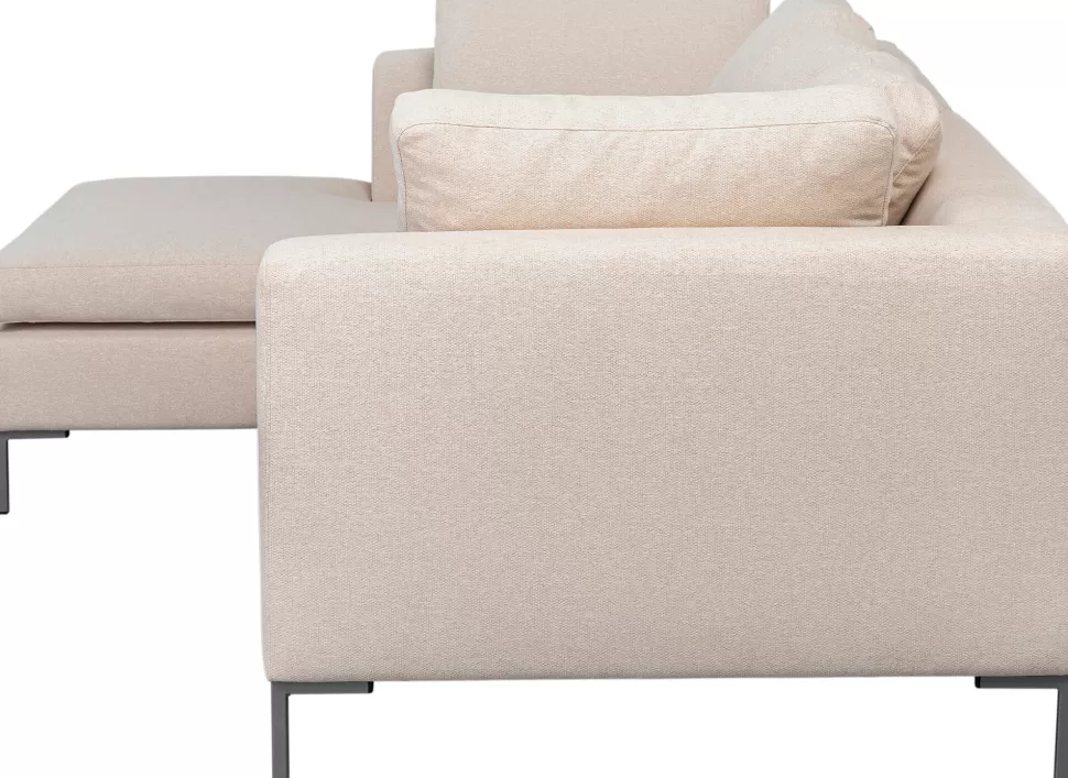 Narożniki-KARE Design Narożnik Lewy W Kolorze Kremowym Nogi Stalowe 250x167 Cm
