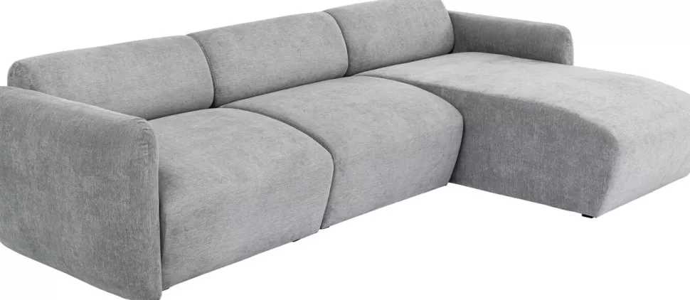Narożniki-KARE Design Narożnik Modułowy Lucca 255x158 Cm Szary Prawy