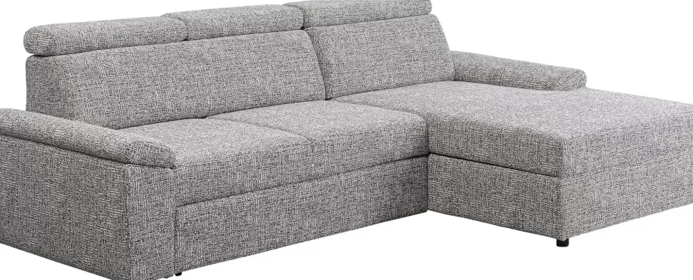 Narożniki-KARE Design Narożnik Prawy Rozkładany Z Pojemnikiem I Zagłówkami 250x170 Cm