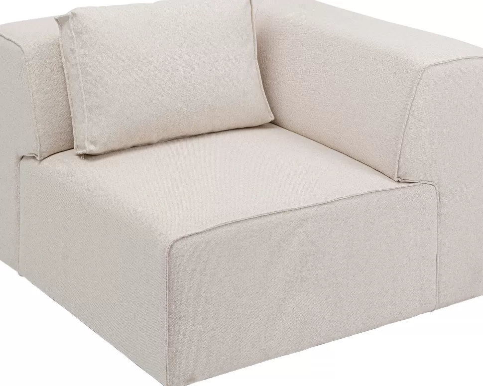 Sofy Modułowe | Narożniki-KARE Design Narożnik Tapicerowany Kremowy Moduł Prawy 100x100 Cm