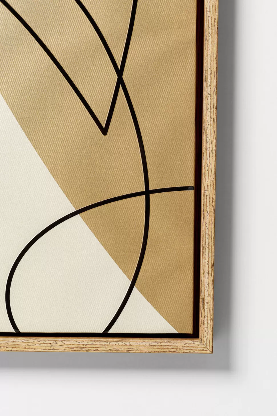 Obrazy-KARE Design Obraz 3-kolorowy Twarze Abstrakcyjne Rama W Kolorze Naturalnym 90x120 Cm