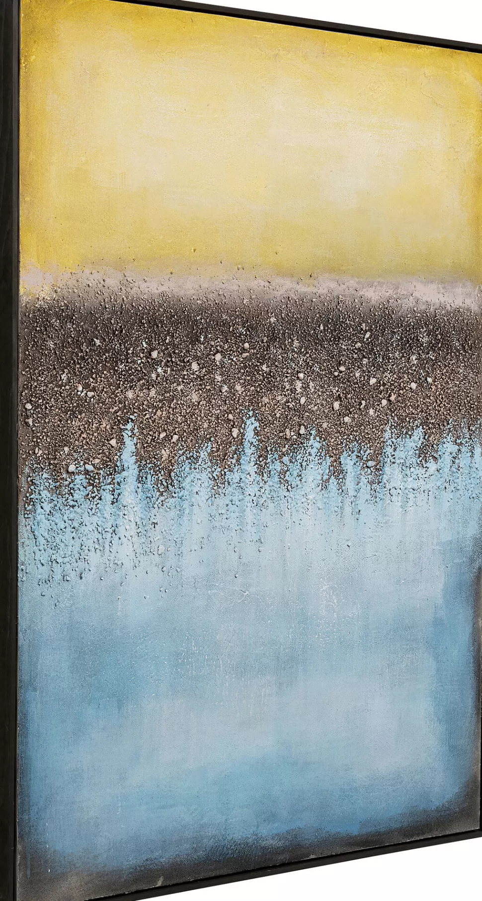 Obrazy-KARE Design Obraz Abstrakcyjny Ręcznie Malowany Niebieski 90x120 Cm