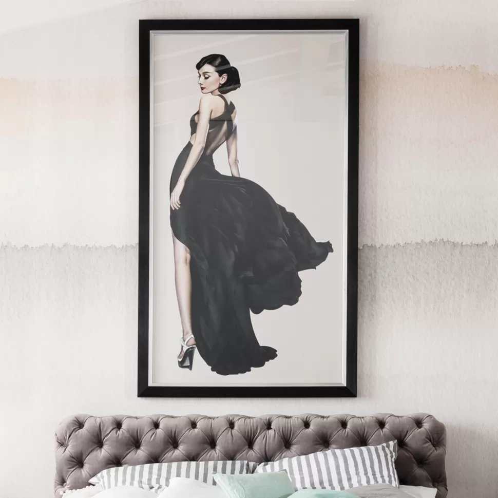 Obrazy-KARE Design Obraz Audrey 108x172 Cm Czarno-biały