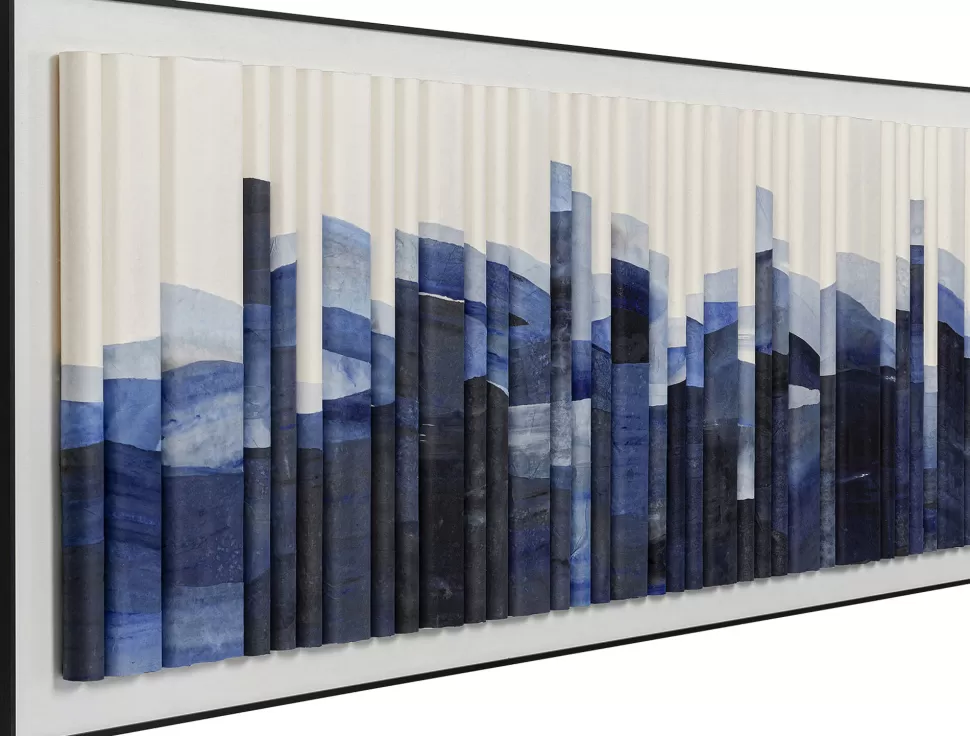 Obrazy-KARE Design Obraz Do Salonu Poziomy Niebieski Miasto 160x60 Cm