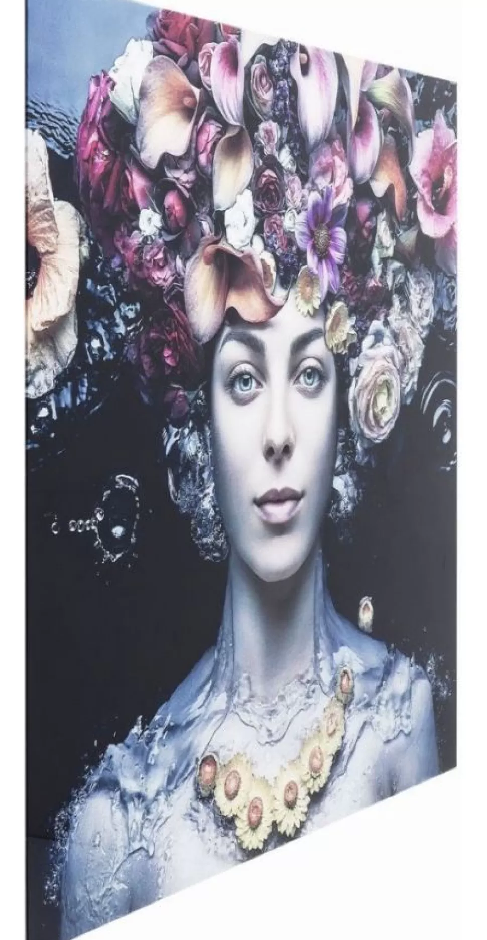 Obrazy-KARE Design Obraz Flower Art Lady 80x80 Cm Kolorowy