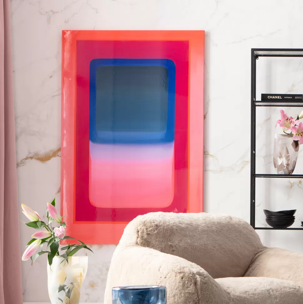 Obrazy-KARE Design Obraz Kolorowy Geometryczny Płótno Bawełniane 100x150 Cm