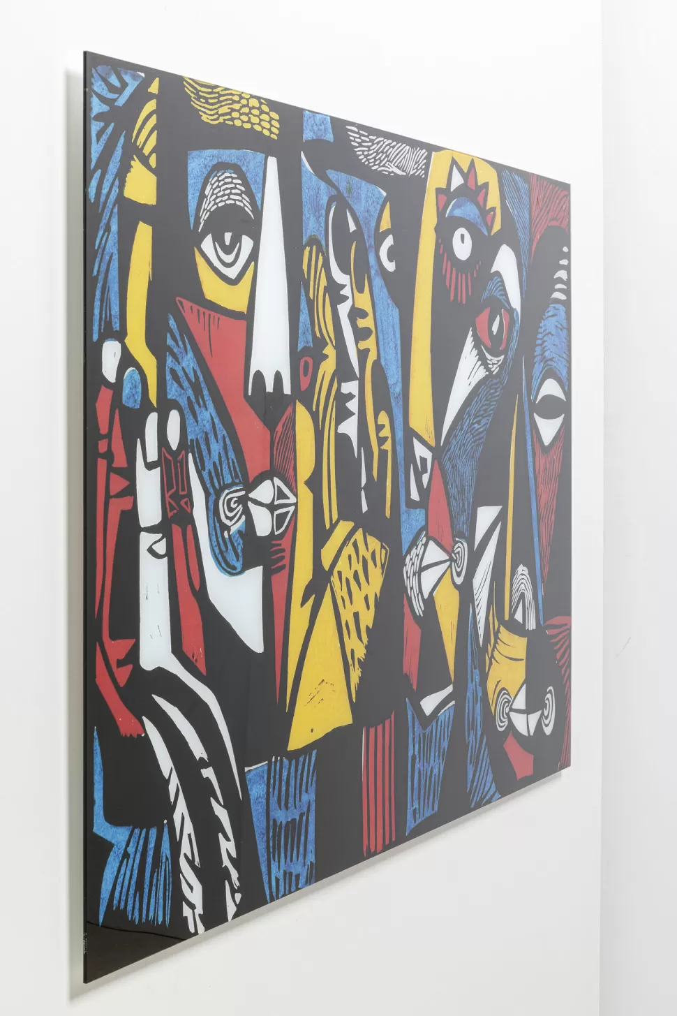 Obrazy-KARE Design Obraz Szklany Kolorowy Awangardowy 150x100 Cm