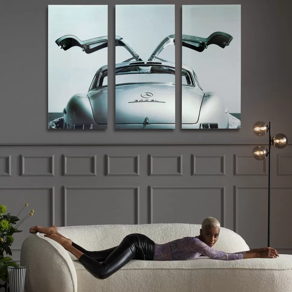 Obrazy-KARE Design Obraz Triptychon Oldtimer Back 240x160 Cm