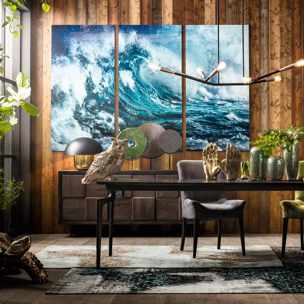 Obrazy-KARE Design Obraz Triptychon Wave 240x160 Cm