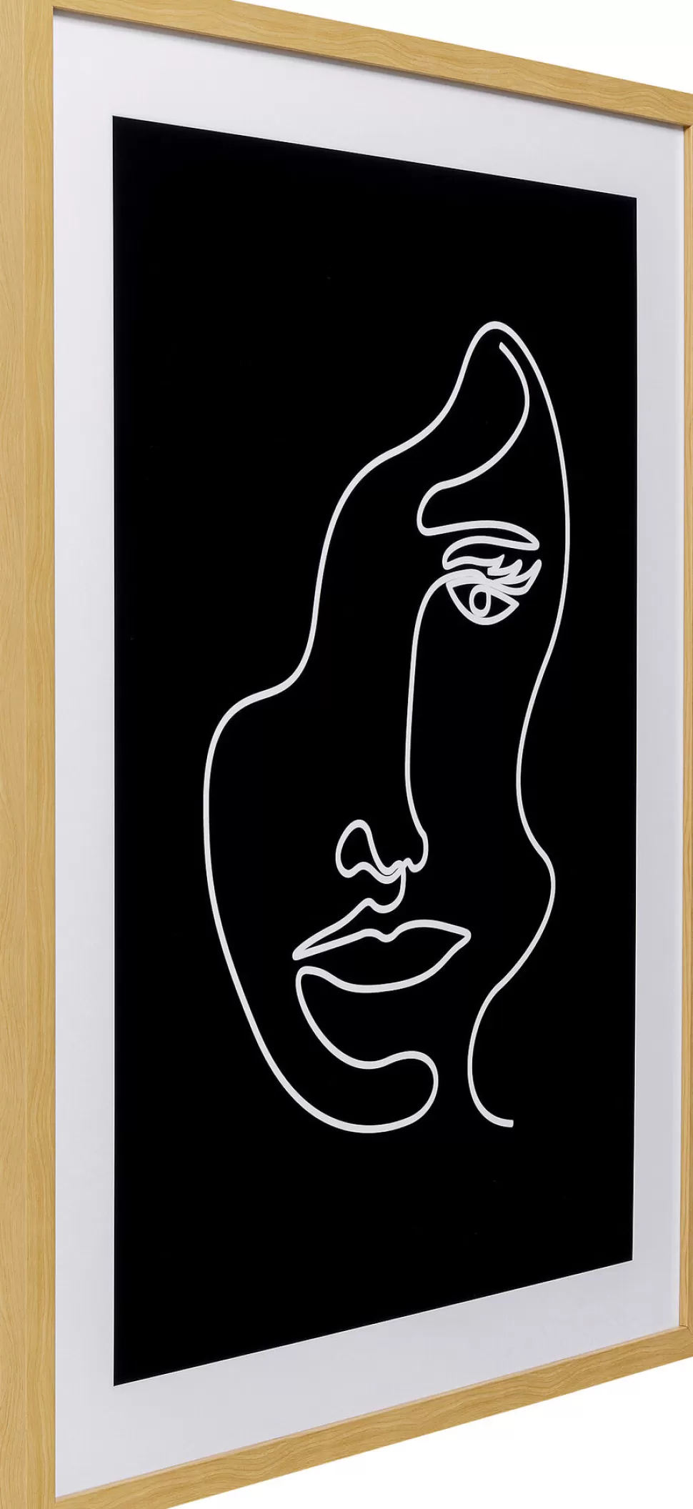 Obrazy-KARE Design Obraz Z Motywem Twarzy Rama Naturalna 60x80 Cm