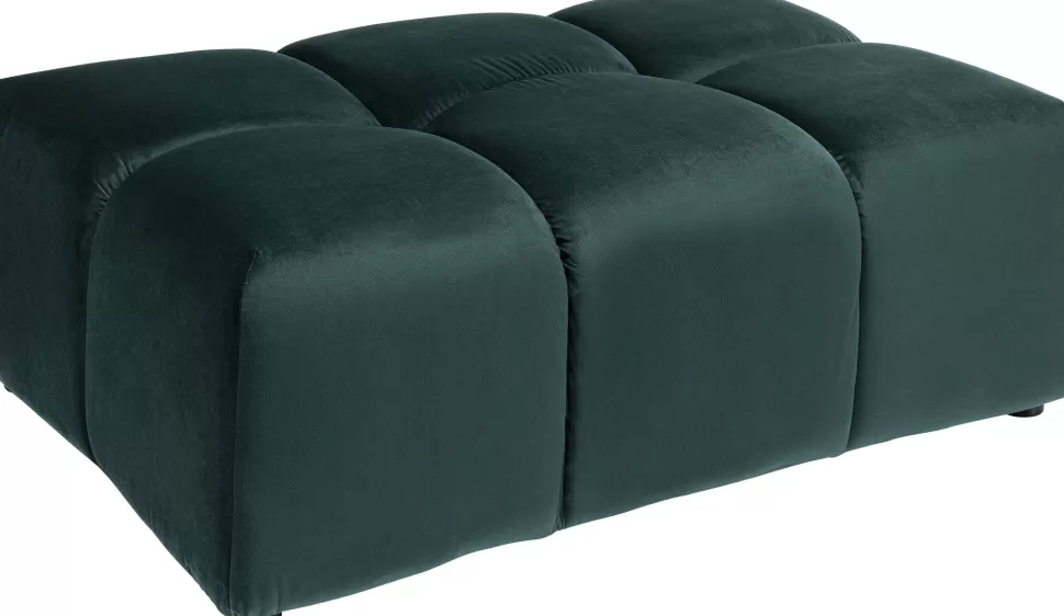 Taborety-KARE Design Podnóżek Belami Velvet 105x70 Cm Ciemnozielony