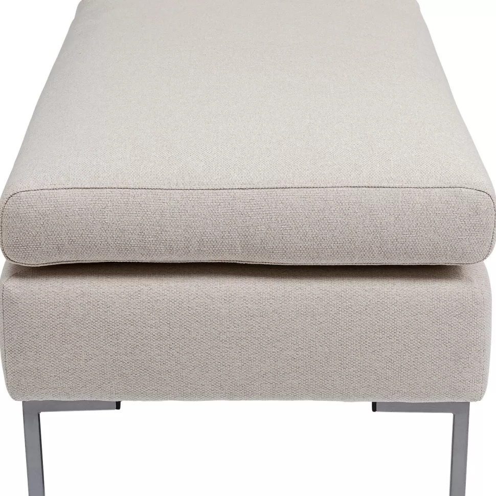 Taborety-KARE Design Podnóżek Gianni 130x62 Cm Kremowy