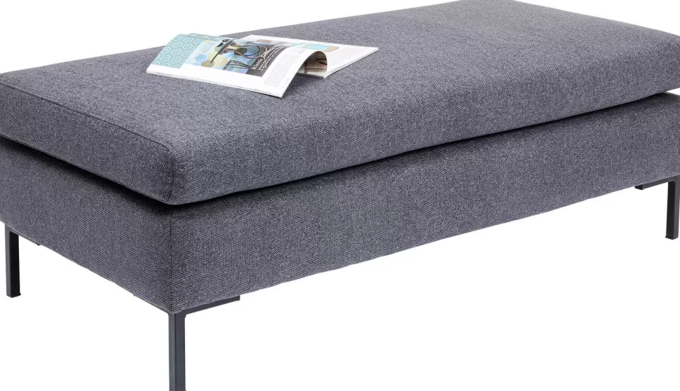 Taborety-KARE Design Podnóżek Gianni 130x62 Cm Szary